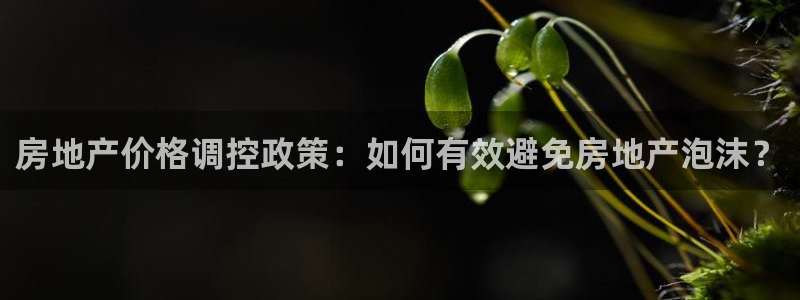风暴娱乐提现：房地产价格调控政策：如何有效避免房地产泡沫？