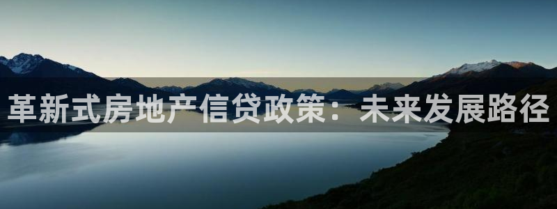 娱乐风暴港：革新式房地产信贷政策：未来发展路径