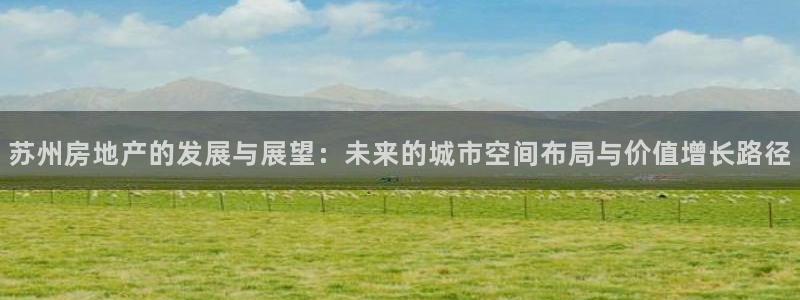 光风暴娱乐：苏州房地产的发展与展望：未来的城市空间布局与价值