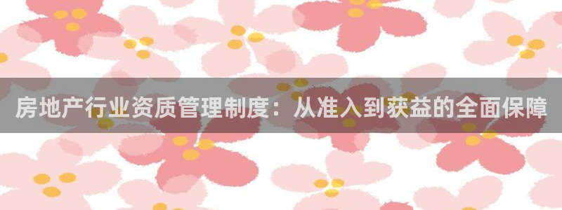 星风暴娱乐：房地产行业资质管理制度：从准入到获益的全面保障