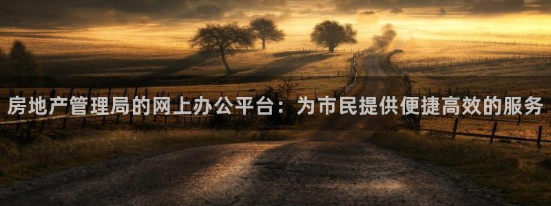 风暴官方娱乐：房地产管理局的网上办公平台：为市民提供便捷高效